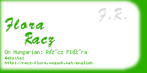 flora racz business card